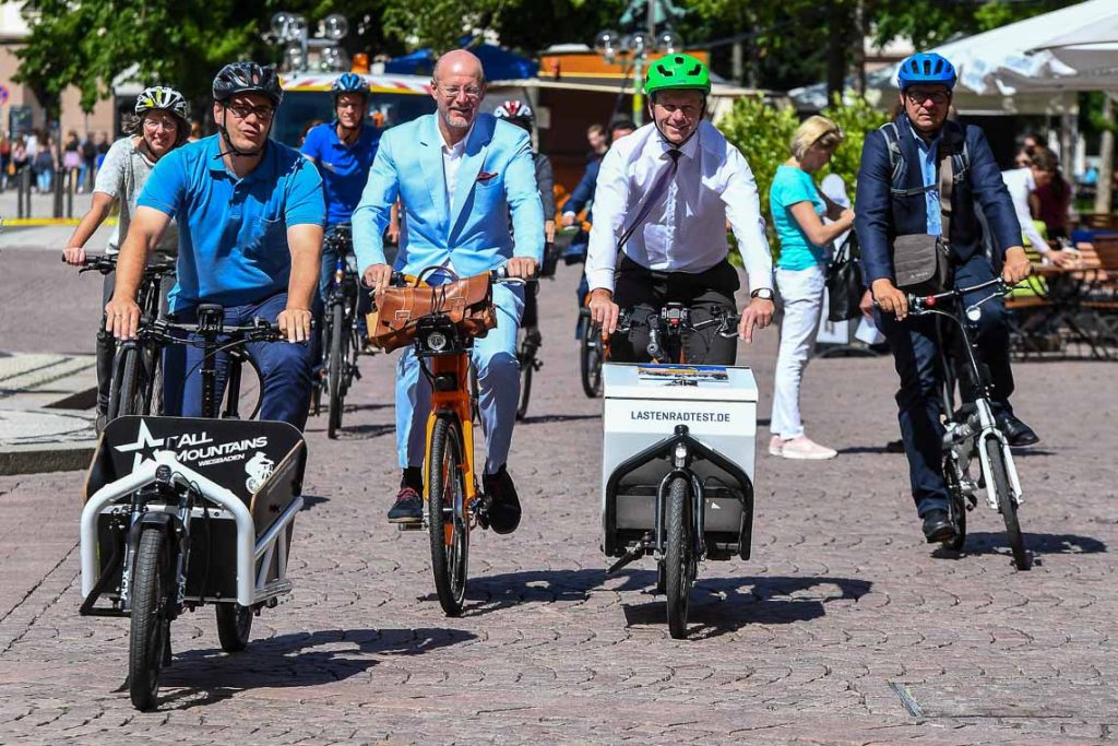 Andreas Kowol und sein Lastenfahrrad