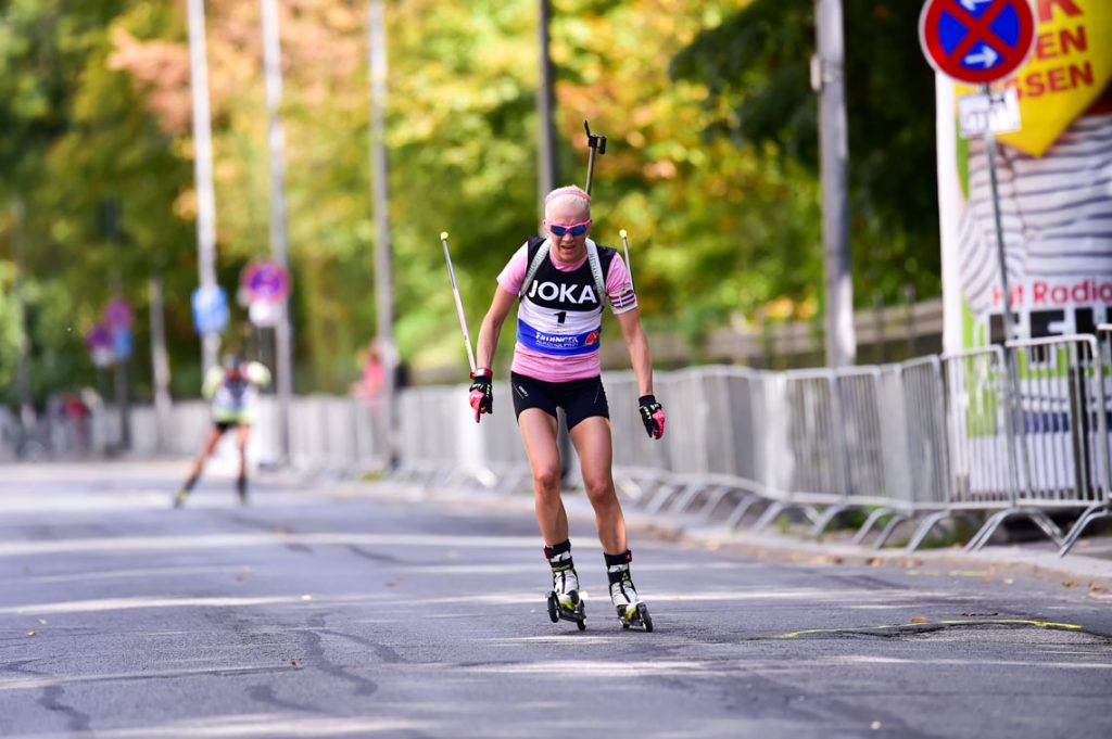 Archivfoto: 1. City-Biathlon Wiesbaden ©2018 Volker WatschounekDie Finnin MÄKÄRÄINEN Kaisa beim 1. City-Biathlon Wiesbaden ©2018 Volker Watschounek