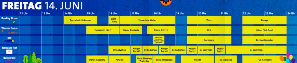Das Wilhelmstraßenfest auf der Rue am Freitag.