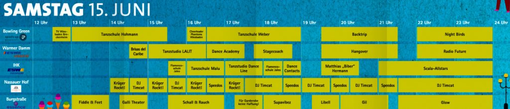 Das Wilhelmstraßenfest auf der Rue am Freitag.