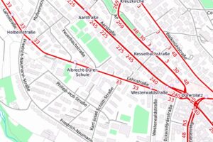 Fahrbahndeckensanierung in der Lahnstraße ©2019 OPenstreetmap