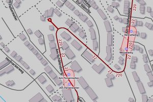 Vollsperrung der Straße Am Schäfersberg in Niedernhausen. ©2019 Openstreetmap
