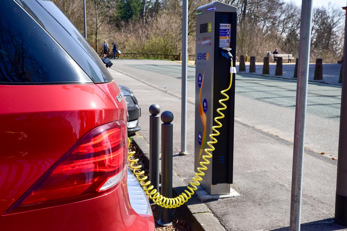 E-Tankstelle am Jagdschloss Platte ©2021 Volker Watschounek