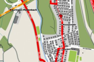 Medenbach, Vollsperrung der Oberbergstraße, ©2020 Openstreetma