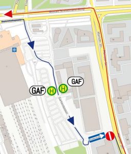 Umleitung der Busse in der Gatenfeldstraße