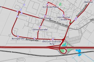 Borsigstraße in Wiesbadne Nordenstadt ©2020 Openstreetmap
