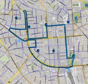 Stadtradeln: Beschreibung: Route Auftakt
