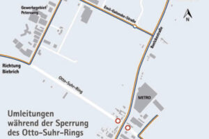 Umleitunmg Otto Suhr Ring ©2020 Tiefbau- und Vermessungsamt