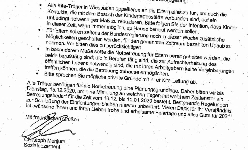 Informationen zur Kinderbetreuung in den Wiesbadener Kitas ab Mittwoch