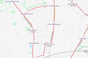 Verlegung der Haltestelle Eichendorffschule in Freudenberg ©2021 Openstraeetmap
