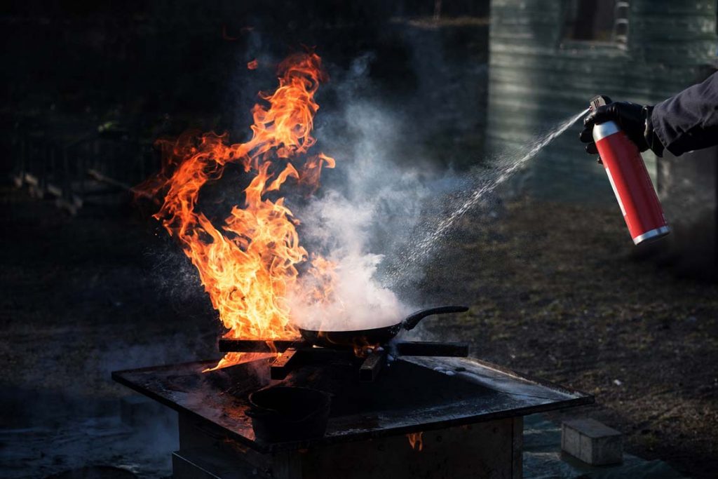 Mit dem Feuerlöscher immer gut vorbereitet sein. 