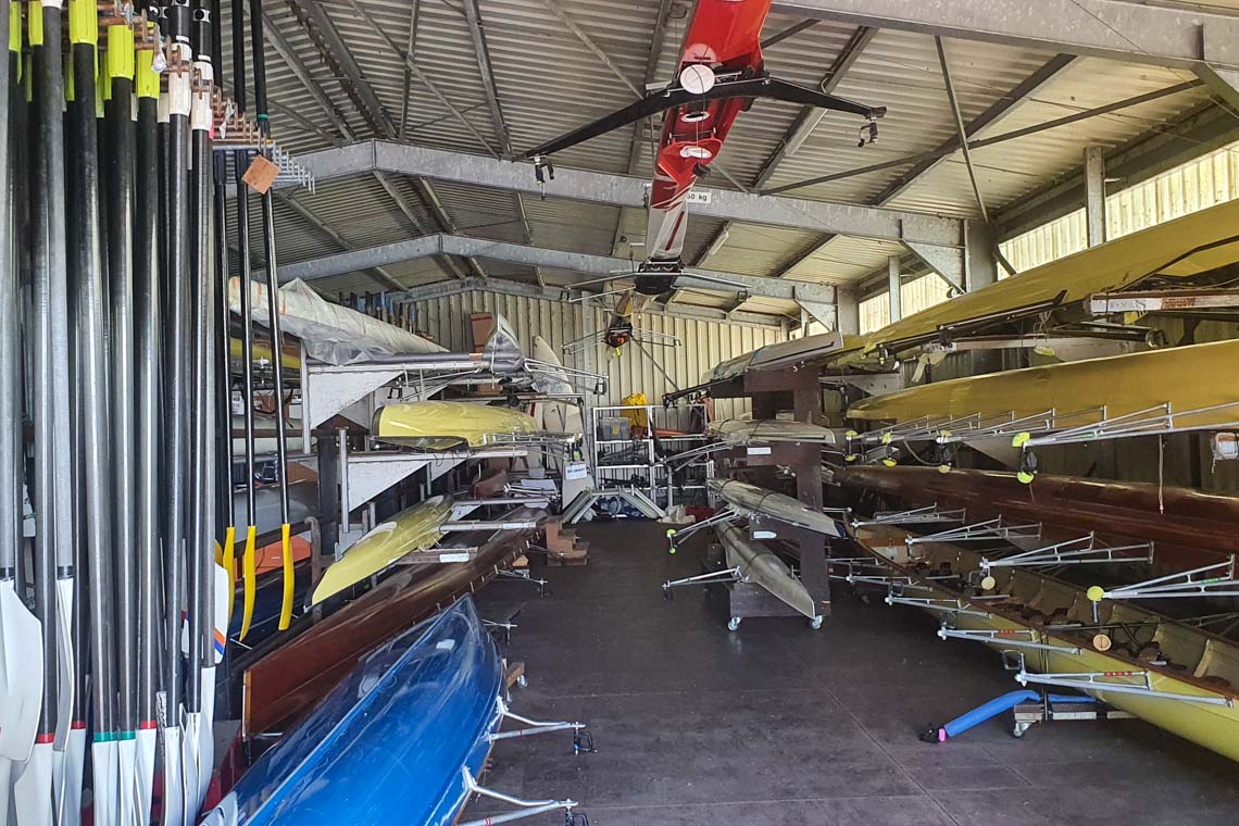 Bootshaus im Schiersteiner Hafen