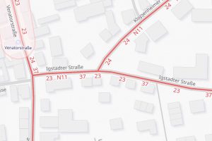 Igstadter Karte, Verkehrskarte