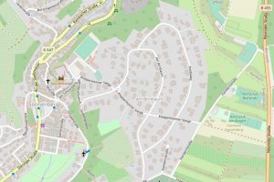 Karte mit Ausschnitt Wiesbaden, Haidweg in Sonnenberg