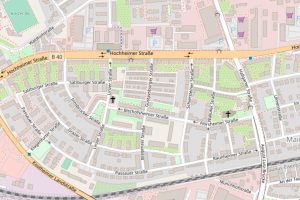 Karte von Openstreetmap mit Gustavsburger Straße