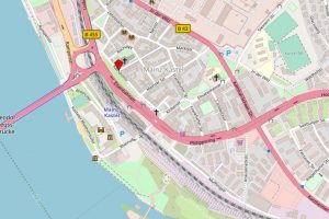 Karte zeigt Rathausstraße in Kastel
