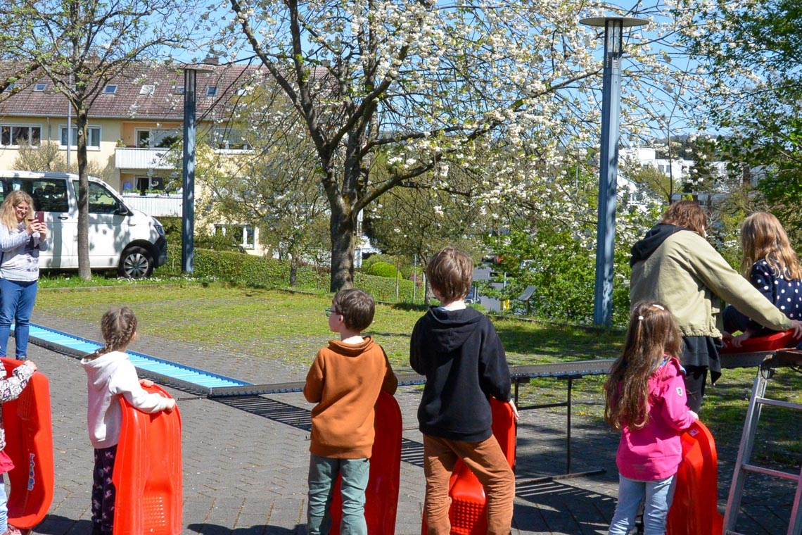 Superlange Rutsche mit Rollen
