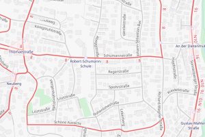 Umleitung wegen Autokranstellung in der Schumannstraße