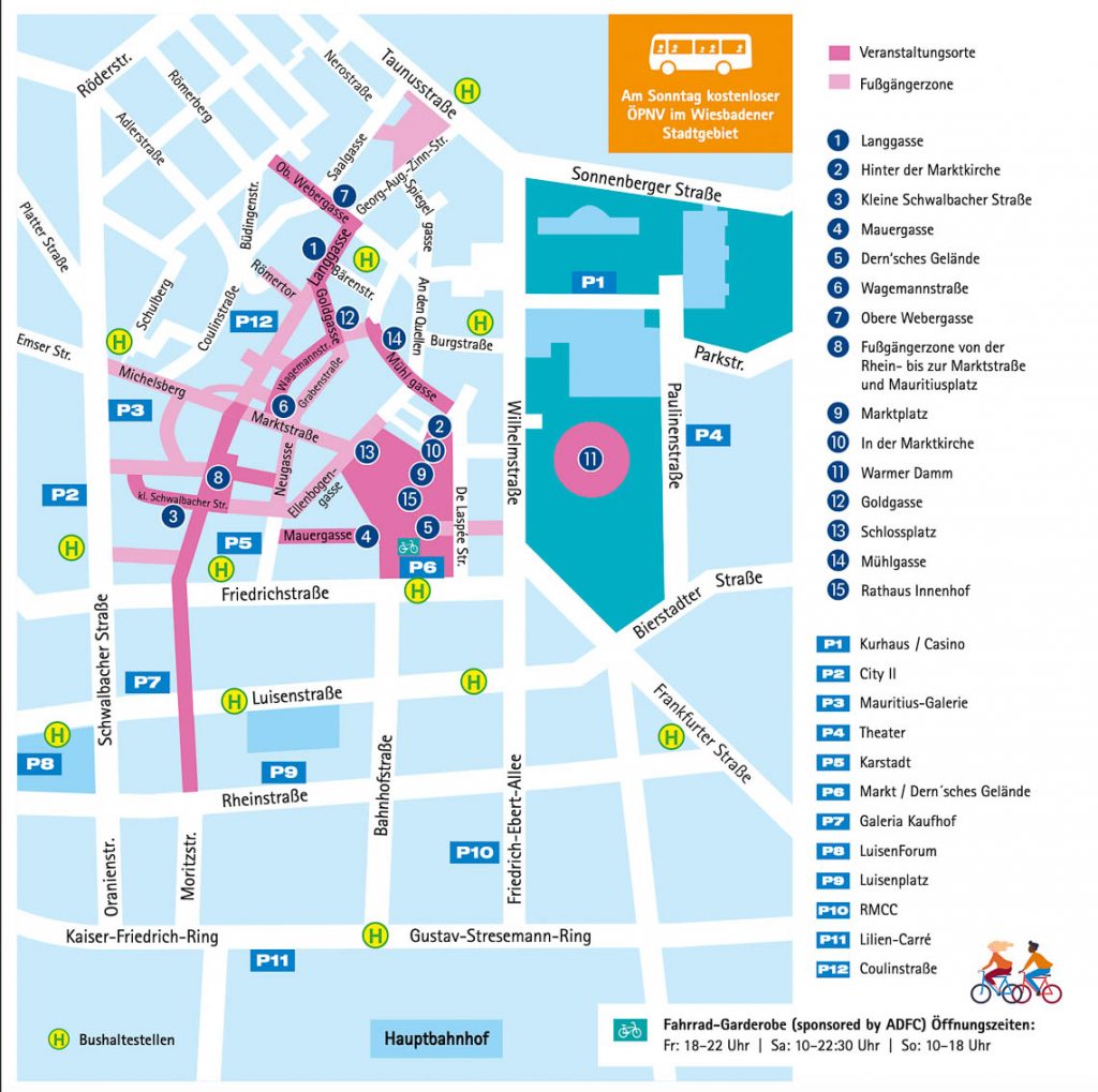 Übersichtskarte zum Stadtfest