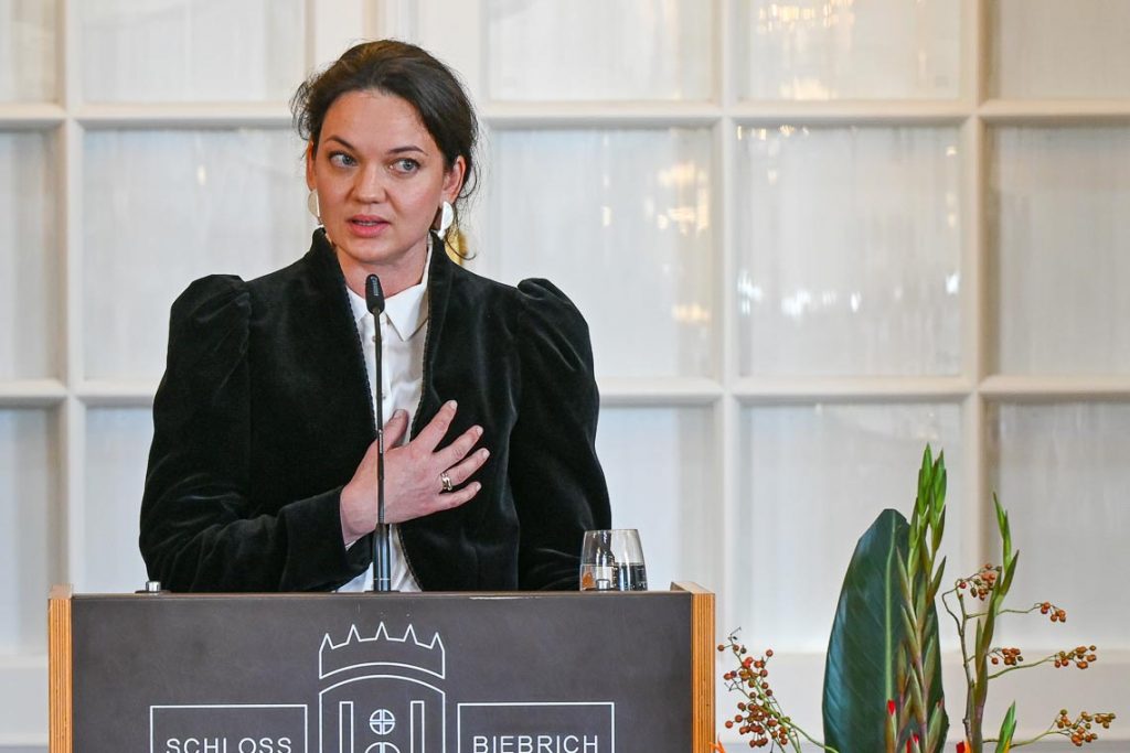 Vorsitzende des Verbandes der Deutschen in Lettland und Festrednerin Ilze Garda