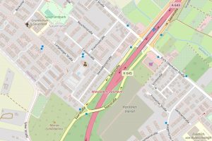 Karte zeigt Erasmusstraße In Biebrich