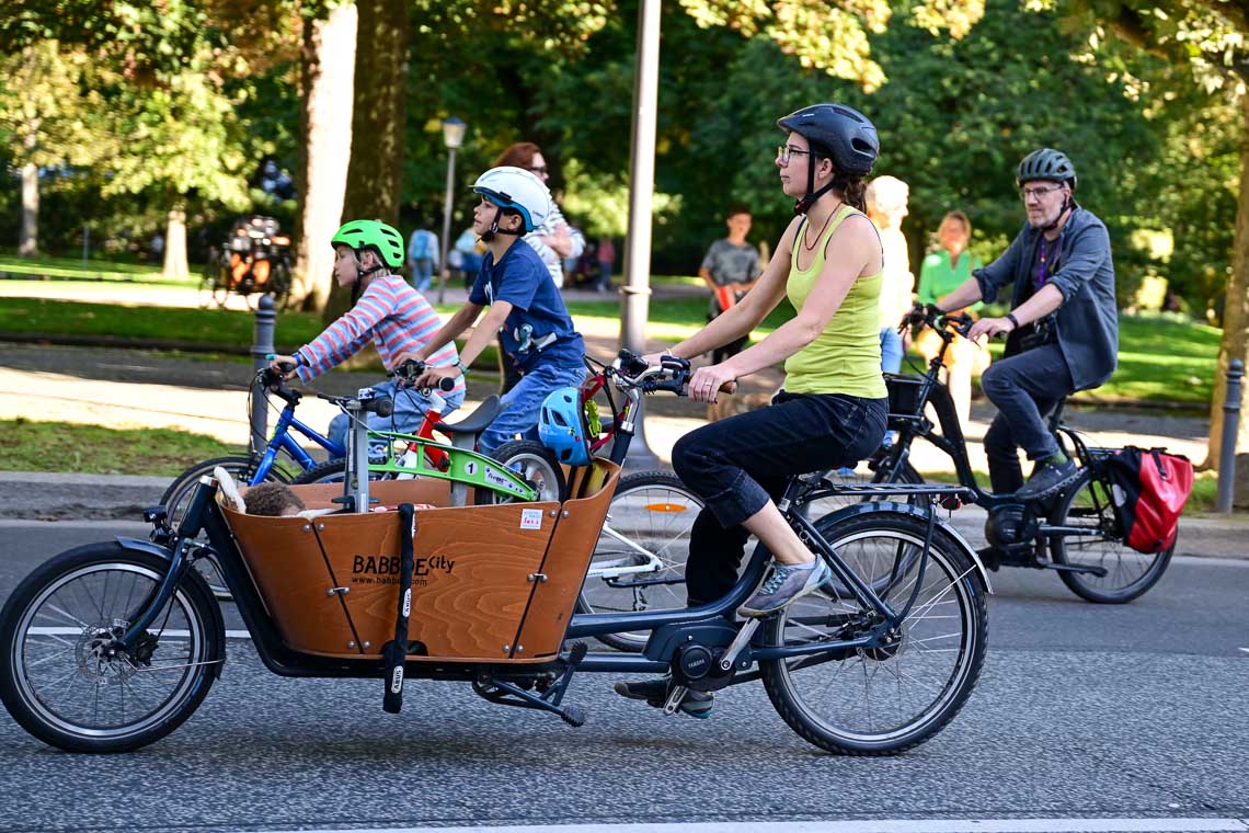 Abschlussfahrt beim Stadtradeln durch die Innenstadt