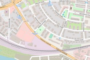 Karte: Klagenfurter Straße in Kostheim ©2023 Opensttreetmap