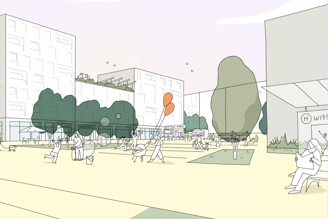 Entwurf von 
Pesch Partner Architektur Stadtplanung GmbH & Glück Landschaftsarchitekten