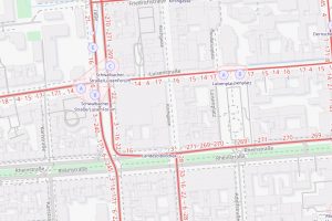 Umleitung wegen Bauarbeiten in der Rheinstraße