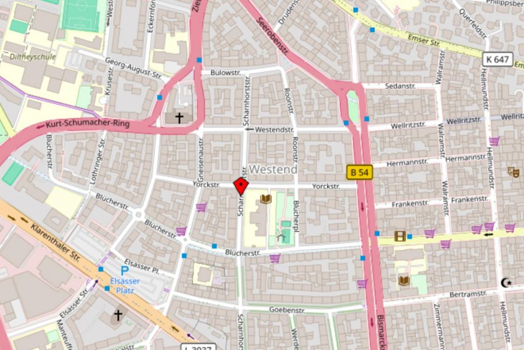 Scharnhorststraße im Westend