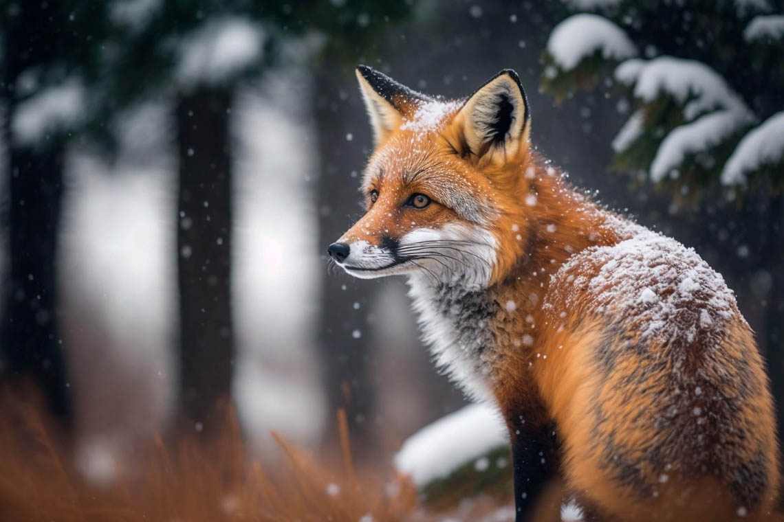 Fuchs im Wald KI generiert