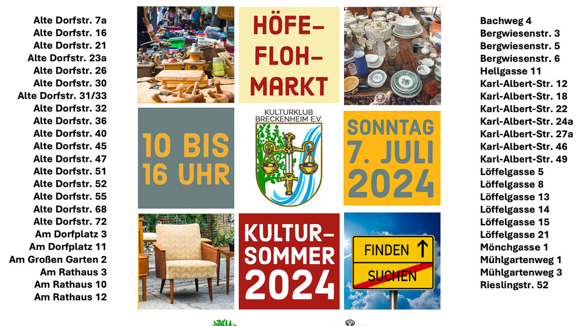 Hof-Flohmarkt Breckenheim, alle Höfe