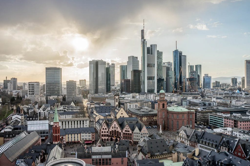 Skyline von Frankfurt.
