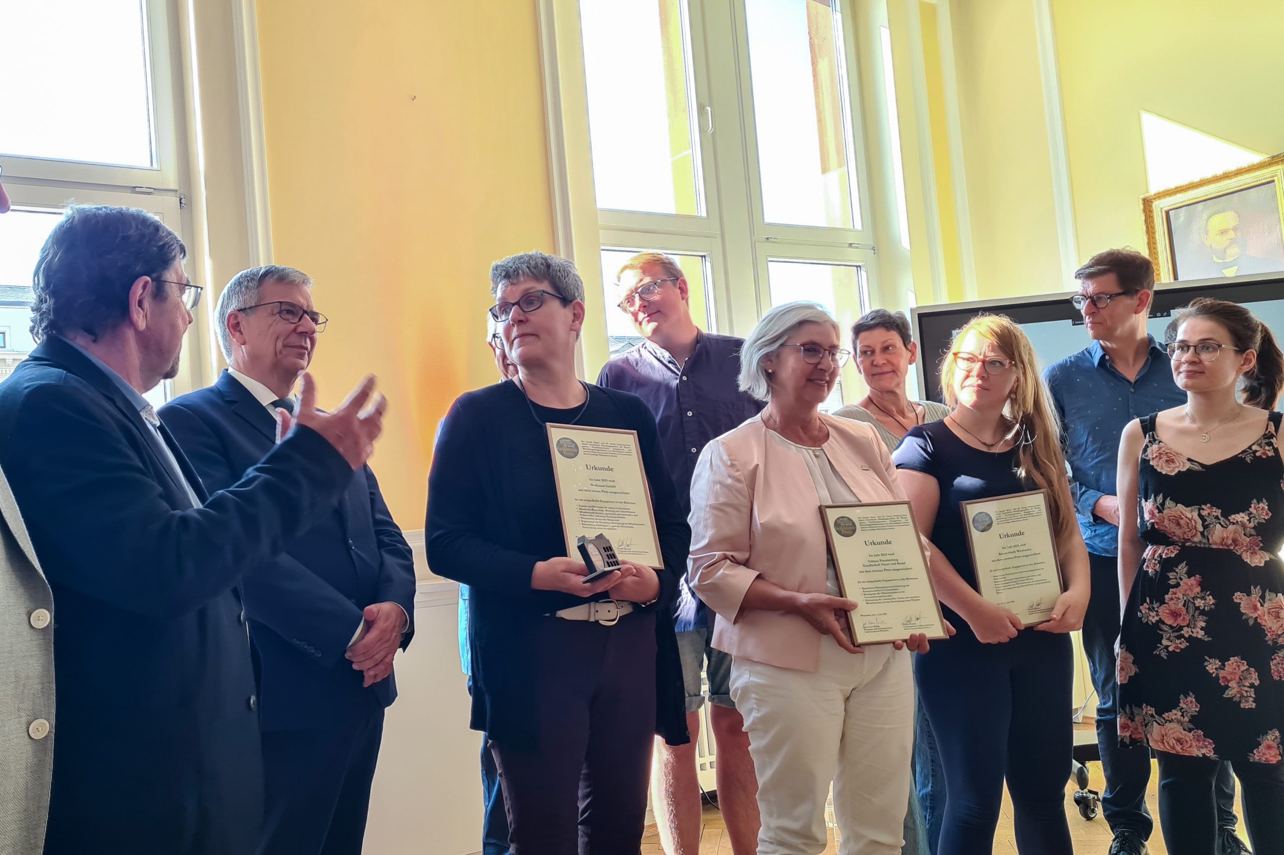 Preisträger des Baum-Goldstein-Preis unmittelbar nach der Verleihung.