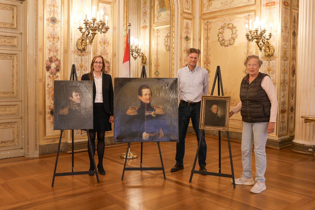 Wilhelm von Nassau: Der Bauherr vom Stadtschloss Wiesbaden ist zurück Astrid Wallmann, Alexander von Rintelen, Clotilde von Rintelen (Quelle: Hessischer Landtag)