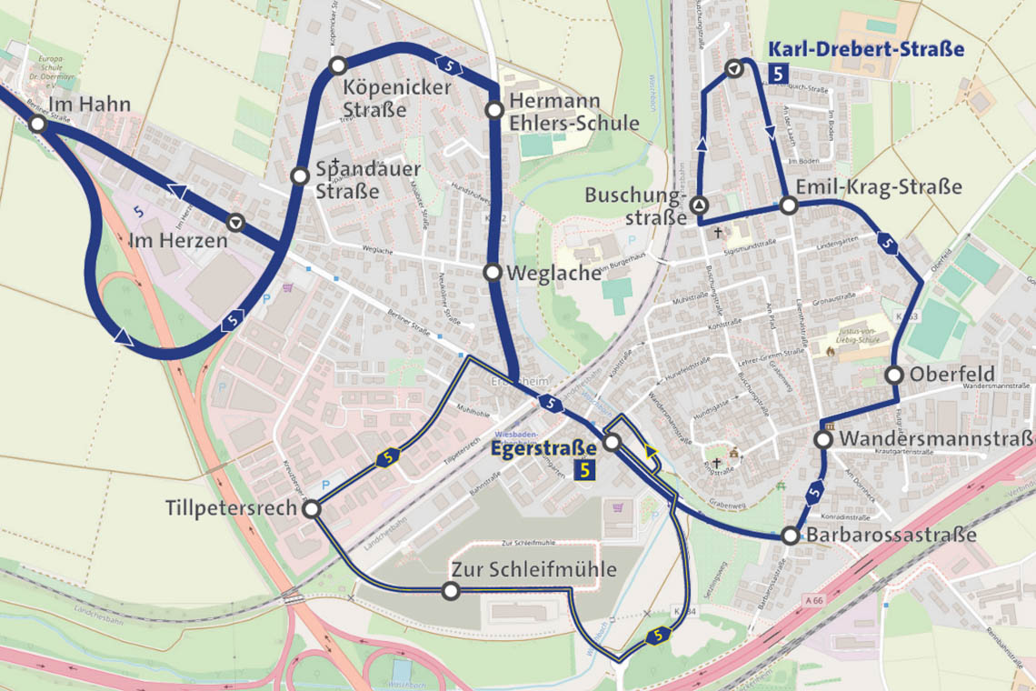 Die neue Linie 5, Rout