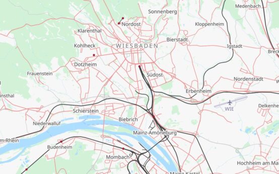 Verkehrskarte Wiesbaden