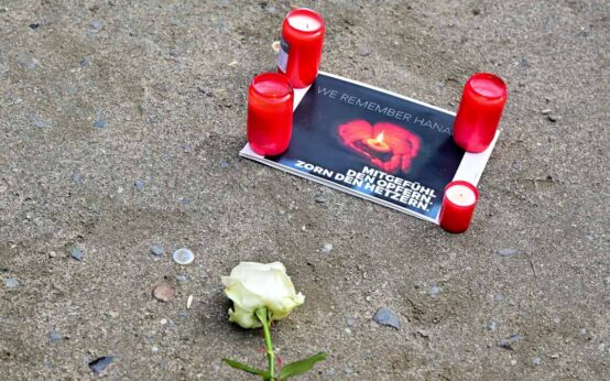 Erinnern an den Terroranschlag von Hanau.