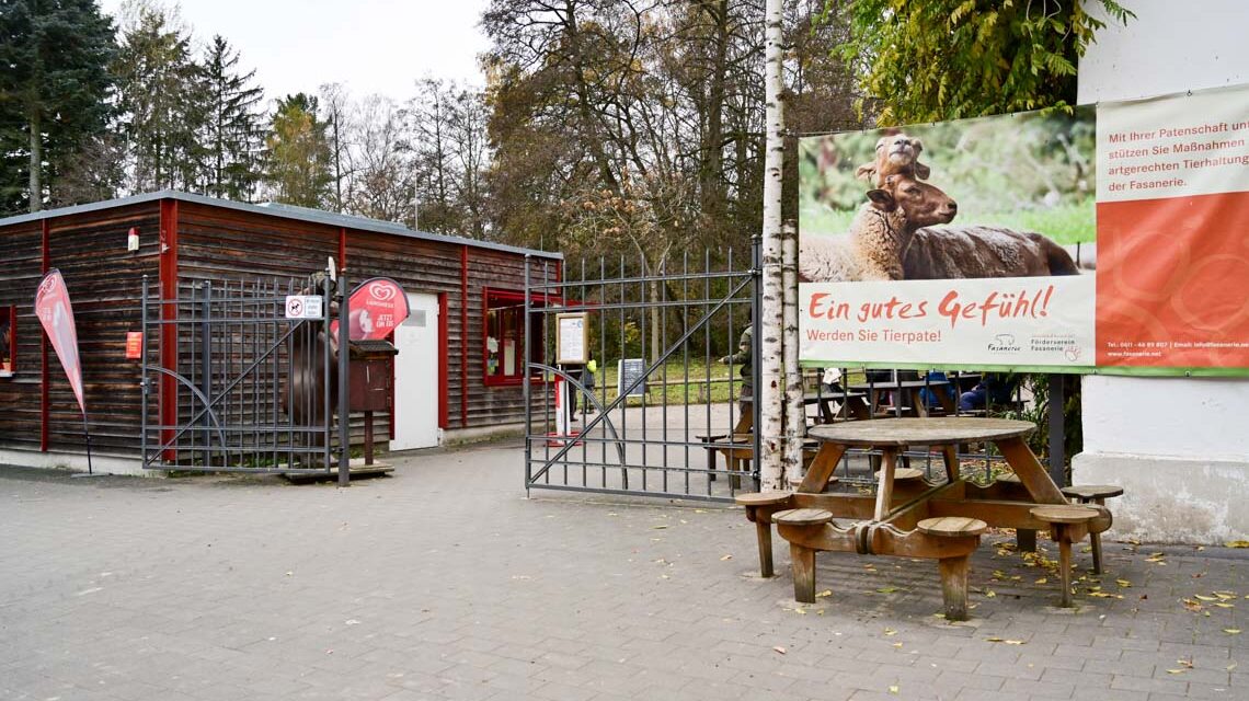 Eingang Tier- und Pflanzenpark Fasanerie.