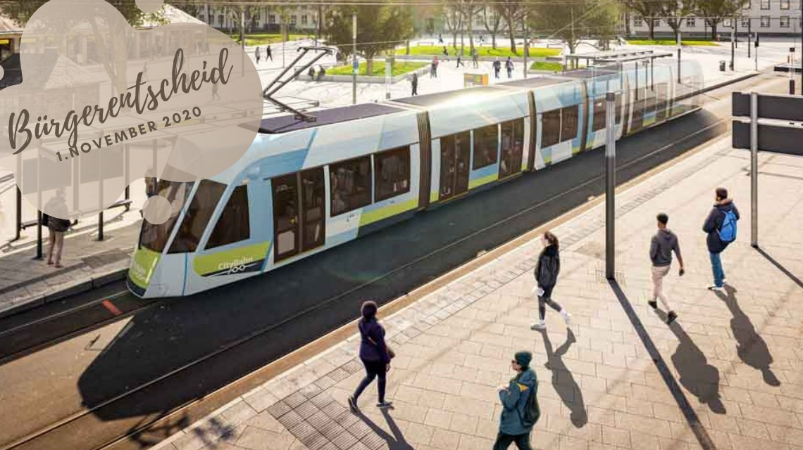 City Bahn Bürgerentscheid am 1. November