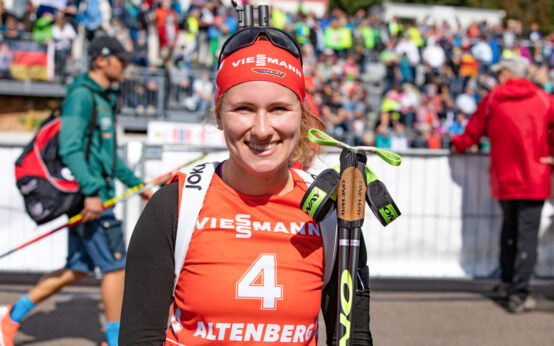 Janina Hettich startet beim City-Biathlon