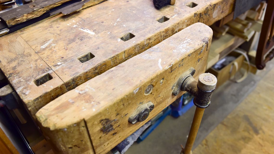 Werkbank beim Schreiner