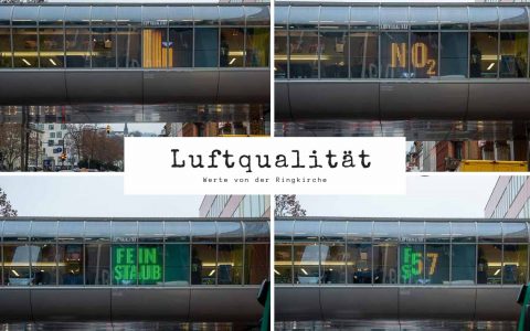 Städtische Infotafel zeigt Luftqualität an