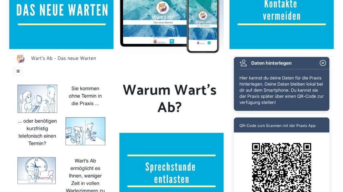 Vom Land geförderte App „Wart's Ab“ ermöglicht Wartezeit außerhalb der Praxen