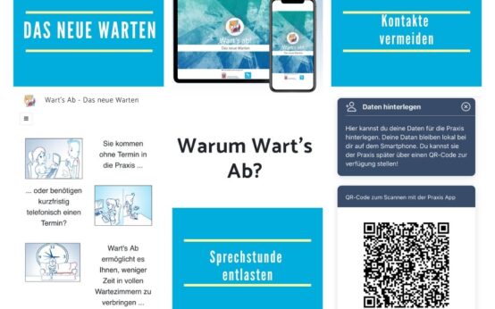 Vom Land geförderte App „Wart's Ab“ ermöglicht Wartezeit außerhalb der Praxen