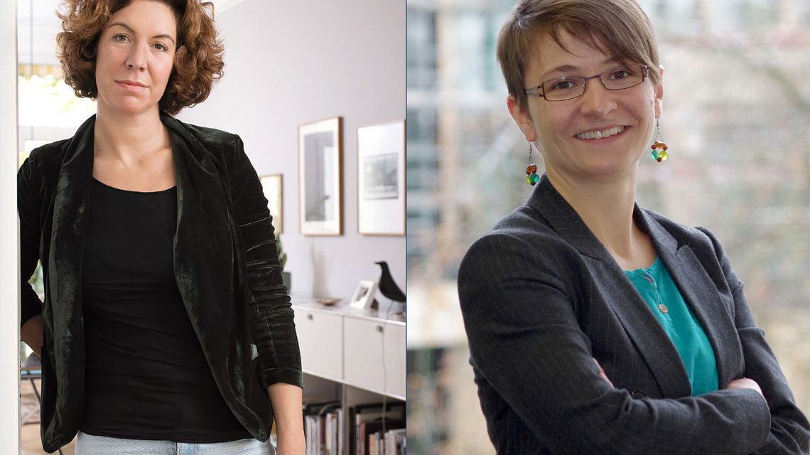 Die Grünen n Kandidatinnen Kristina Jeromin und Uta Brehm