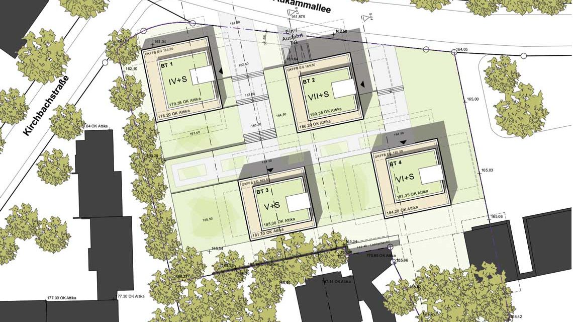 Neues Wohnquartier an der Aukammallee
