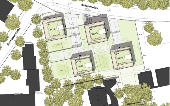 Neues Wohnquartier an der Aukammallee