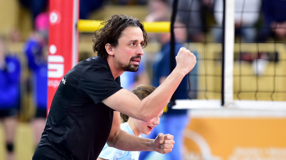 Benedikt Frank im Januar als Trainer von Nawarro Straubing