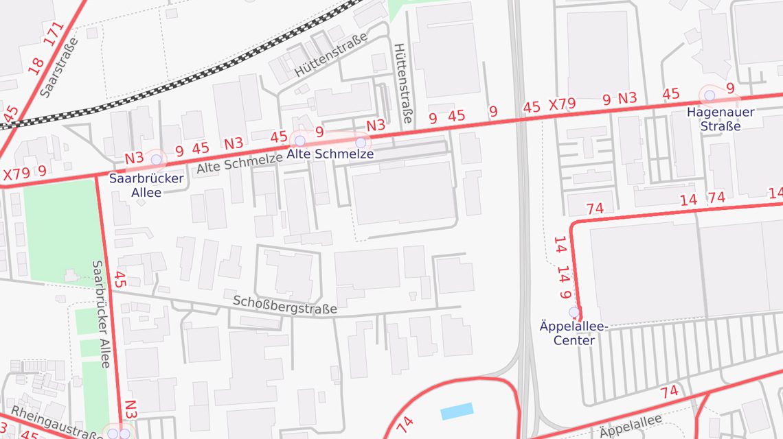 Vollsperrung: Alte Schmelze wird gesperrt, Karte